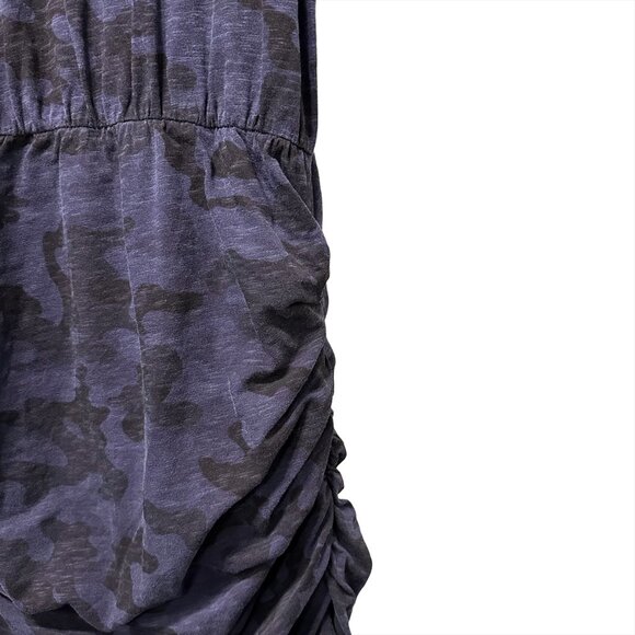 NWT - SUNDRY Knee Length Racer Back Tank Dress - Small - blue & black camo print - Picture 3 of 9